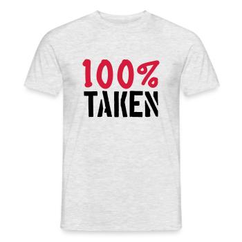 100 pour cent taken pardon amour amour couple pae - T-shirt homme - gris chiné - Devant - AI Model Male 178 dark (178cm)