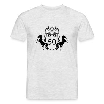 50 - T-shirt homme - gris chiné - Devant - AI Model Male 178 dark (178cm)