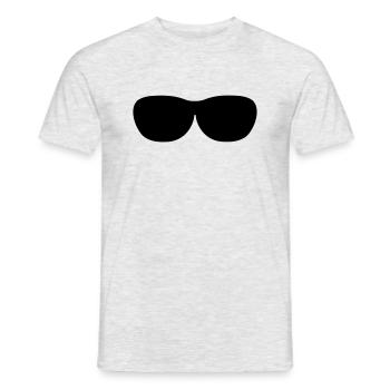 Lunettes de soleil Lunettes Nerd Lunettes Vecteur - T-shirt homme - gris chiné - Devant - AI Model Male 178 dark (178cm)