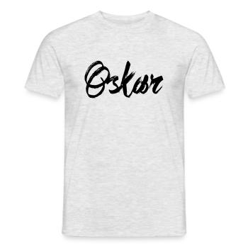 Oskar - Männer T-Shirt - Grau meliert - Vorne - AI Model Male 178 dark (178cm)