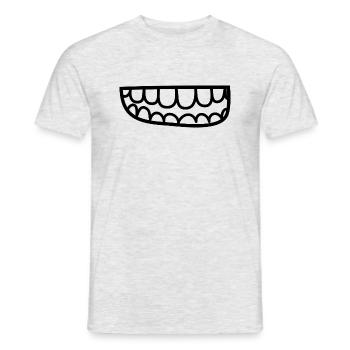 Mouth - Men's T-Shirt - heather grey - Front - AI Model Male 178 dark (178cm)
