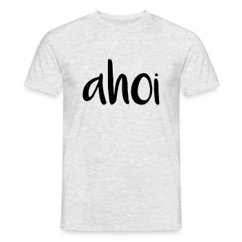 ahoi - Männer T-Shirt - Grau meliert - Vorne - AI Model Male 178 dark (178cm)