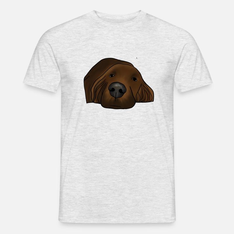 Irish setter - Männer T-Shirt - Grau meliert