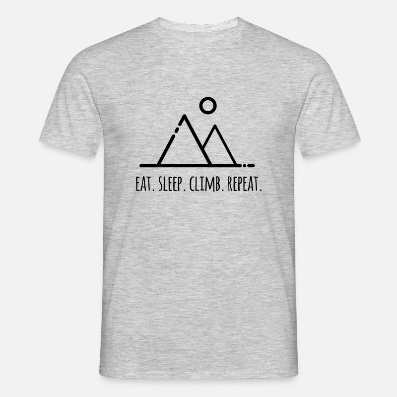 Eat.Sleep.Climb.Repeat - for climbers - Men's T-Shirt - heather grey