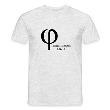 Klein Phi - Männer T-Shirt - Grau meliert - Vorne - AI Model Male 178 dark (178cm)