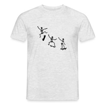 SKELETONS SKATERS - Men's T-Shirt - heather grey - Front - AI Model Male 178 dark (178cm)