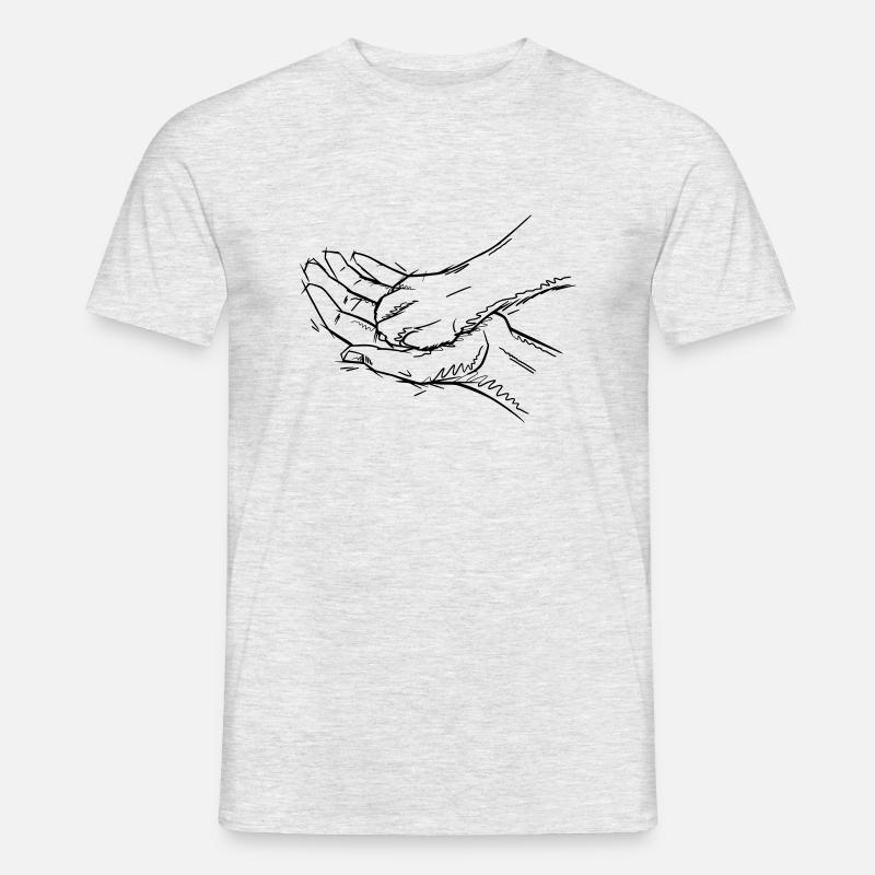 Gib Pfote - Männer T-Shirt - Grau meliert