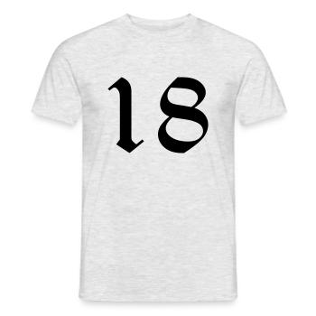 18 - Men's T-Shirt - heather grey - Front - AI Model Male 178 dark (178cm)