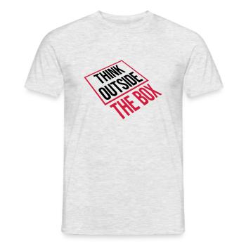 Thinking outside perspective - Men's T-Shirt - heather grey - Front - AI Model Male 178 dark (178cm)