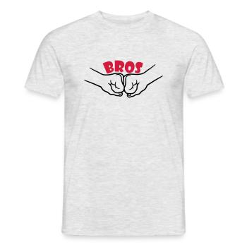 Poings de l’équipe Bros - T-shirt homme - gris chiné - Devant - AI Model Male 178 dark (178cm)