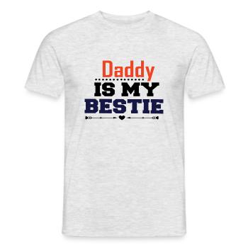 Daddy Is My Bestie - Männer T-Shirt - Grau meliert - Vorne - AI Model Male 178 dark (178cm)