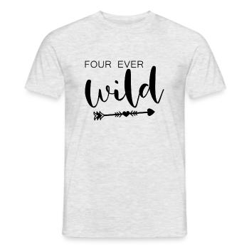 Four Ever Wild 24 - Männer T-Shirt - Grau meliert - Vorne - AI Model Male 178 dark (178cm)