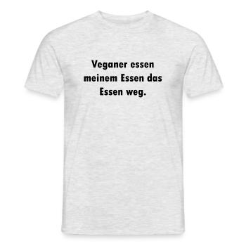 Fleischfresser - Männer T-Shirt - Grau meliert - Vorne - AI Model Male 178 dark (178cm)