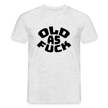 old AF Text Logo - Men's T-Shirt - heather grey - Front - AI Model Male 178 dark (178cm)
