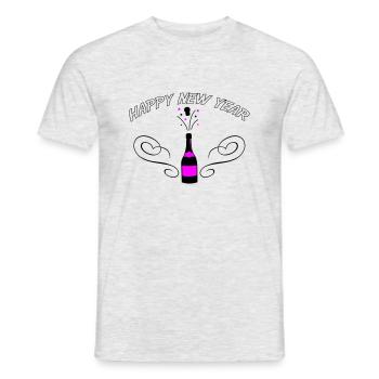 Bonne année ! - T-shirt homme - gris chiné - Devant - AI Model Male 178 dark (178cm)