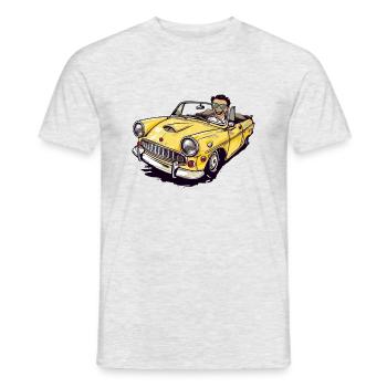 Gérard and his yellow convertible - Men's T-Shirt - heather grey - Front - AI Model Male 178 dark (178cm)