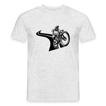 MTB Mountainbike Biker - Men's T-Shirt - heather grey - Front - AI Model Male 178 dark (178cm)
