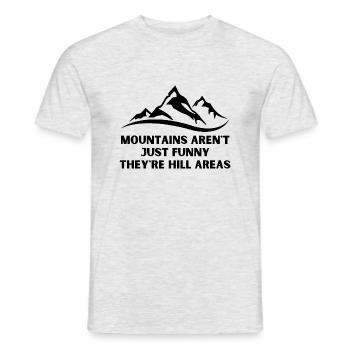Les montagnes ne sont pas seulement drôles, ce sont des zones de collines - T-shirt homme - gris chiné - Devant - AI Model Male 178 dark (178cm)