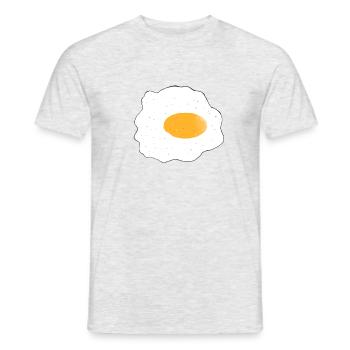Œuf au plat - T-shirt homme - gris chiné - Devant - AI Model Male 178 dark (178cm)