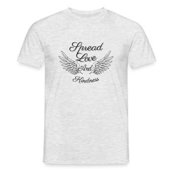 Love T shirt 4500px X 5400px T Shirts Sweatshirts - Men's T-Shirt - heather grey - Front - AI Model Male 178 dark (178cm)