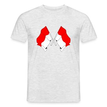 Two flags Solothurn Switzerland - Men's T-Shirt - heather grey - Front - AI Model Male 178 dark (178cm)