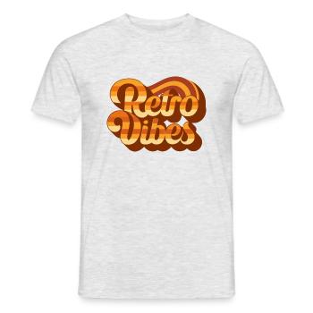 Retro-Vibes - Männer T-Shirt - Grau meliert - Vorne - AI Model Male 178 dark (178cm)