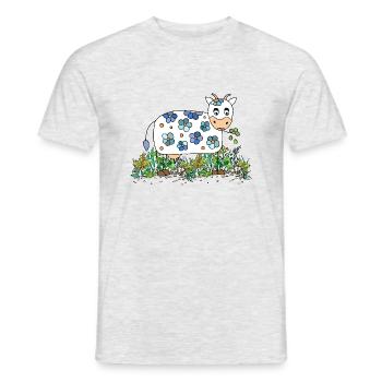 Vache - T-shirt homme - gris chiné - Devant - AI Model Male 178 dark (178cm)
