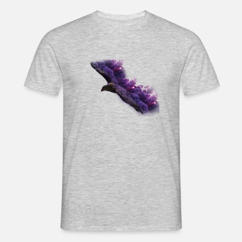 Eagle with smoke - Men's T-Shirt - heather grey