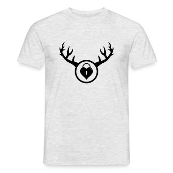 Cocu - Le cadeau d'anniversaire de l'homme à cornes - T-shirt homme - gris chiné - Devant - AI Model Male 178 dark (178cm)