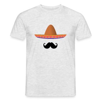 Sombrero mexicain - T-shirt homme - gris chiné - Devant - AI Model Male 178 dark (178cm)