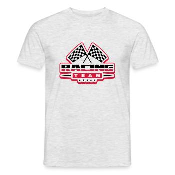 racing_team_ro2 - Männer T-Shirt - Grau meliert - Vorne - AI Model Male 178 dark (178cm)