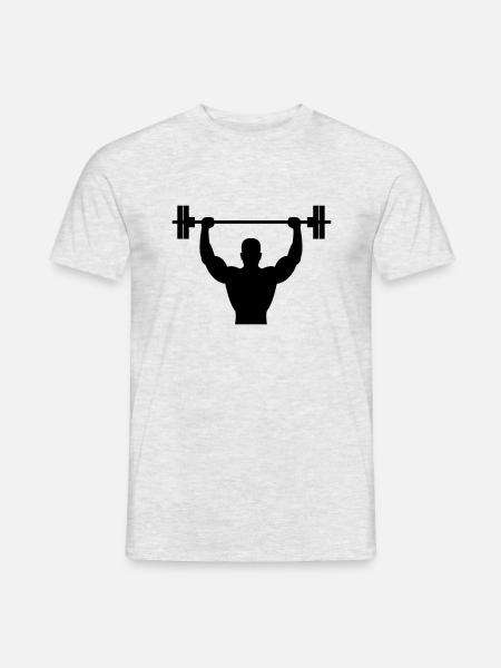 bodybuilder - T-shirt homme - gris chiné