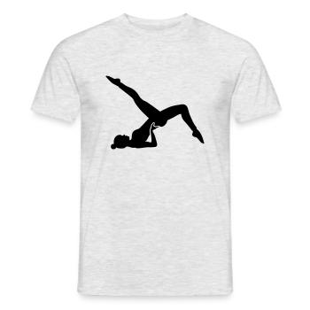 pilates - Men's T-Shirt - heather grey - Front - AI Model Male 178 dark (178cm)
