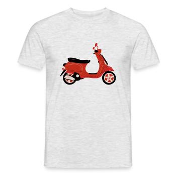 Red motorbike - Men's T-Shirt - heather grey - Front - AI Model Male 178 dark (178cm)