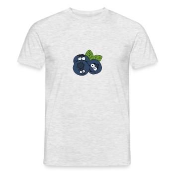 Heidelbeere - Männer T-Shirt - Grau meliert - Vorne - AI Model Male 178 dark (178cm)