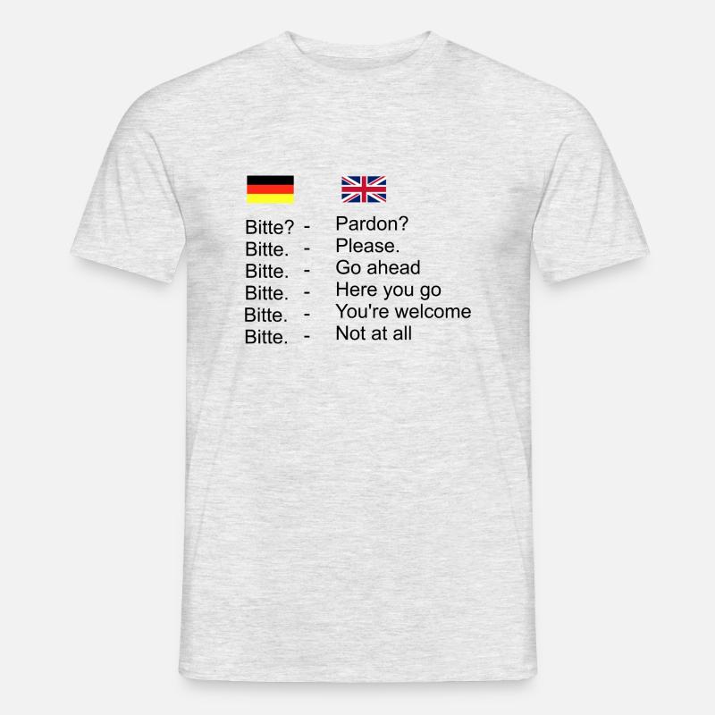 Difference between German and English - Männer T-Shirt - Grau meliert