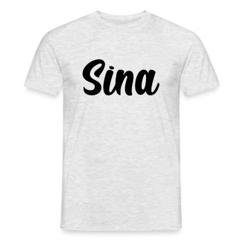 Sina - Männer T-Shirt - Grau meliert - Vorne - AI Model Male 178 dark (178cm)