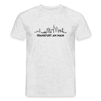 Frankfurt am Main, FFM - Männer T-Shirt - Grau meliert - Vorne - AI Model Male 178 dark (178cm)