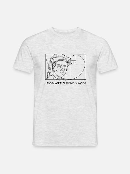 Leonardo Fibonacci Mathematician Math Series Follow - Men's T-Shirt - heather grey