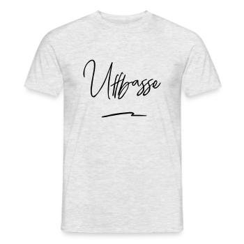 UFFBASSE! UFFBASSE | DIALEKT HESSISCH PFÄLZISCH - Männer T-Shirt - Grau meliert - Vorne - AI Model Male 178 dark (178cm)