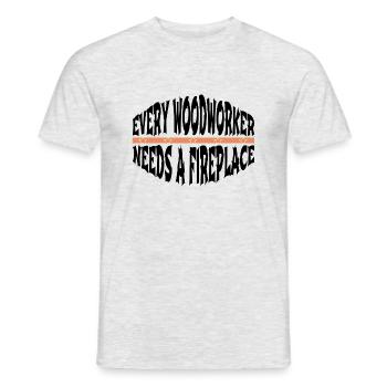 funny carpenter quotes carpenter work tshirts - Men's T-Shirt - heather grey - Front - AI Model Male 178 dark (178cm)