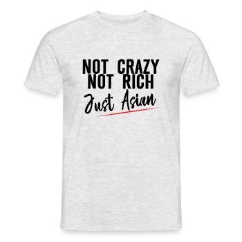 Not Crazy Not Rich Just Asian 4 - Men's T-Shirt - heather grey - Front - AI Model Male 178 dark (178cm)