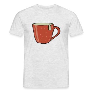 Tea Cup Tea Drinker Gift Idea - T-shirt homme - gris chiné - Devant - AI Model Male 178 dark (178cm)
