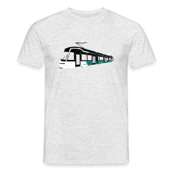 Jokeri Light Rail 15 - Men's T-Shirt - heather grey - Front - AI Model Male 178 dark (178cm)