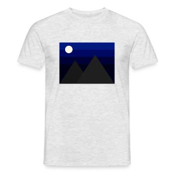 Montagnes minimalistes sous le ciel nocturne - T-shirt homme - gris chiné - Devant - AI Model Male 178 dark (178cm)