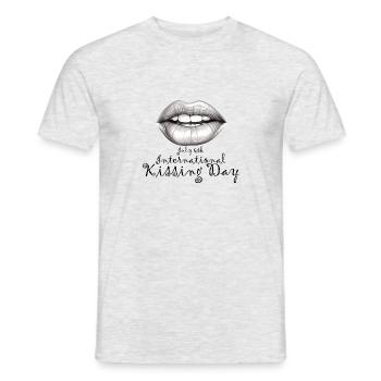Journée internationale du baiser - T-shirt homme - gris chiné - Devant - AI Model Male 178 dark (178cm)