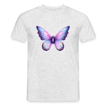 Butterfly Butterfly Insect Animal - Men's T-Shirt - heather grey - Front - AI Model Male 178 dark (178cm)