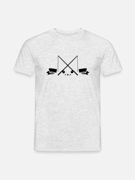 Fishing rod icon - Men's T-Shirt - heather grey