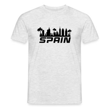 Espagne - T-shirt homme - gris chiné - Devant - AI Model Male 178 dark (178cm)