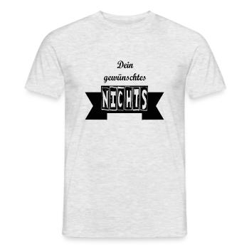 Nothing Wanted - Men's T-Shirt - heather grey - Front - AI Model Male 178 dark (178cm)